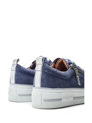 Moda In Pelle FILICIAN CHUNKY LEATHER TRAINER WITH ZIP AND LACE-UP CLOSURE - Image 3 of 4