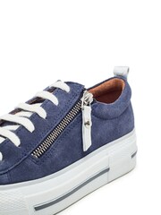 Moda In Pelle FILICIAN CHUNKY LEATHER TRAINER WITH ZIP AND LACE-UP CLOSURE - Image 4 of 4