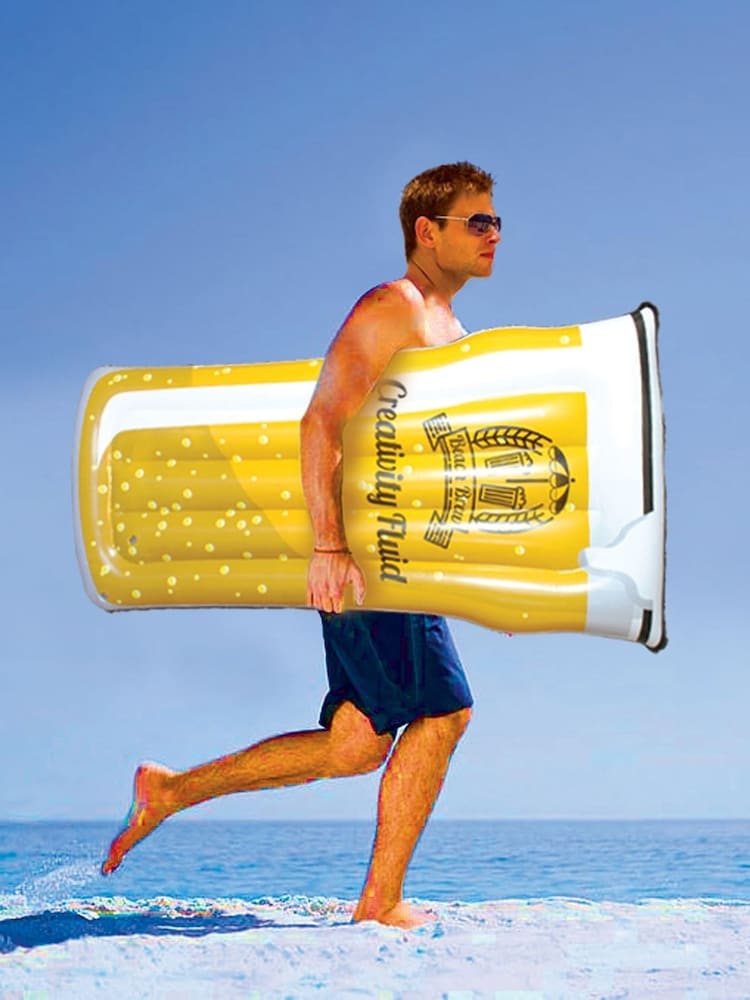 Jeray Yellow Giant Inflatable Pool Float Beer Glass - Image 2 of 5