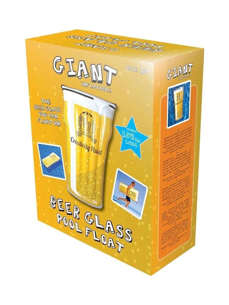 Jeray Yellow Giant Inflatable Pool Float Beer Glass - Image 5 of 5
