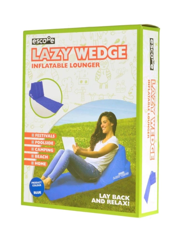 Jeray Blue Blue Lazy Wedge Inflatable Lounger - Image 3 of 3