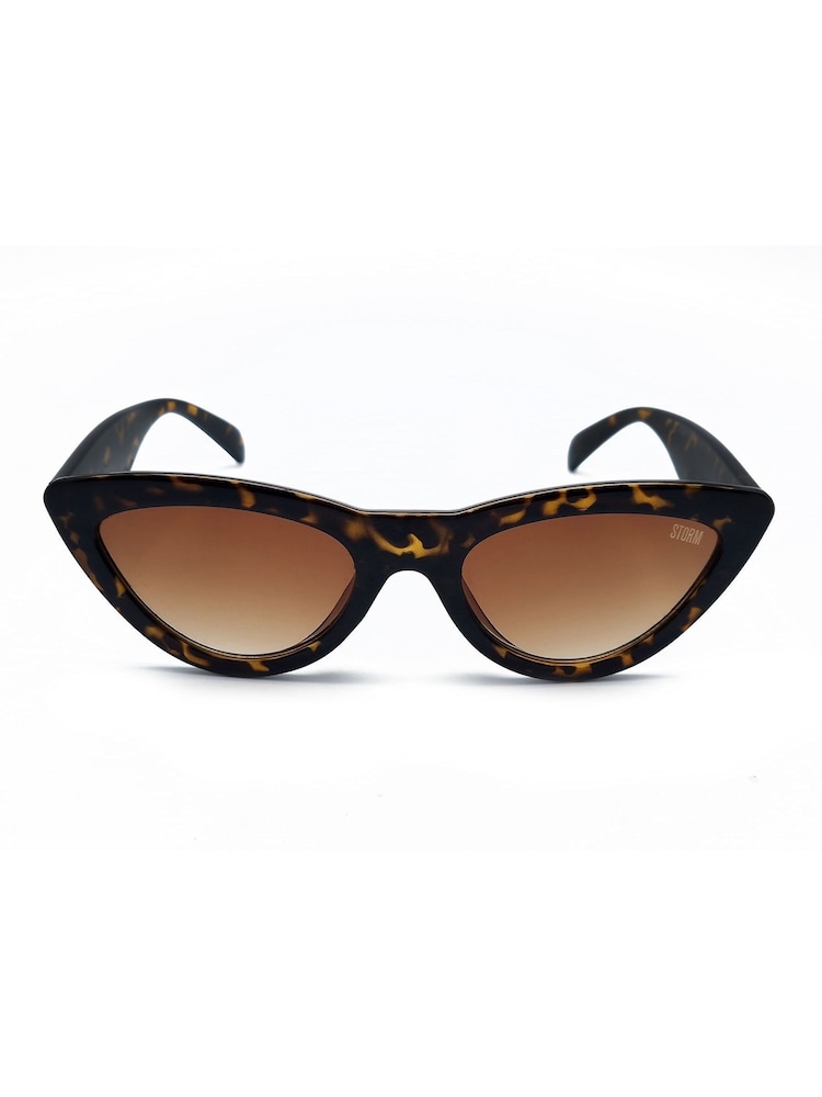 Storm Plastic Wide Arm Cat Eye Brown Sunglasses - Image 1 of 2