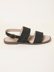FatFace Amalie Black Leather Sandal - Image 1 of 3