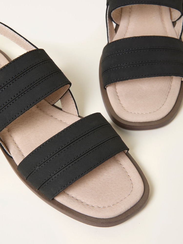 FatFace Amalie Black Leather Sandal - Image 2 of 3