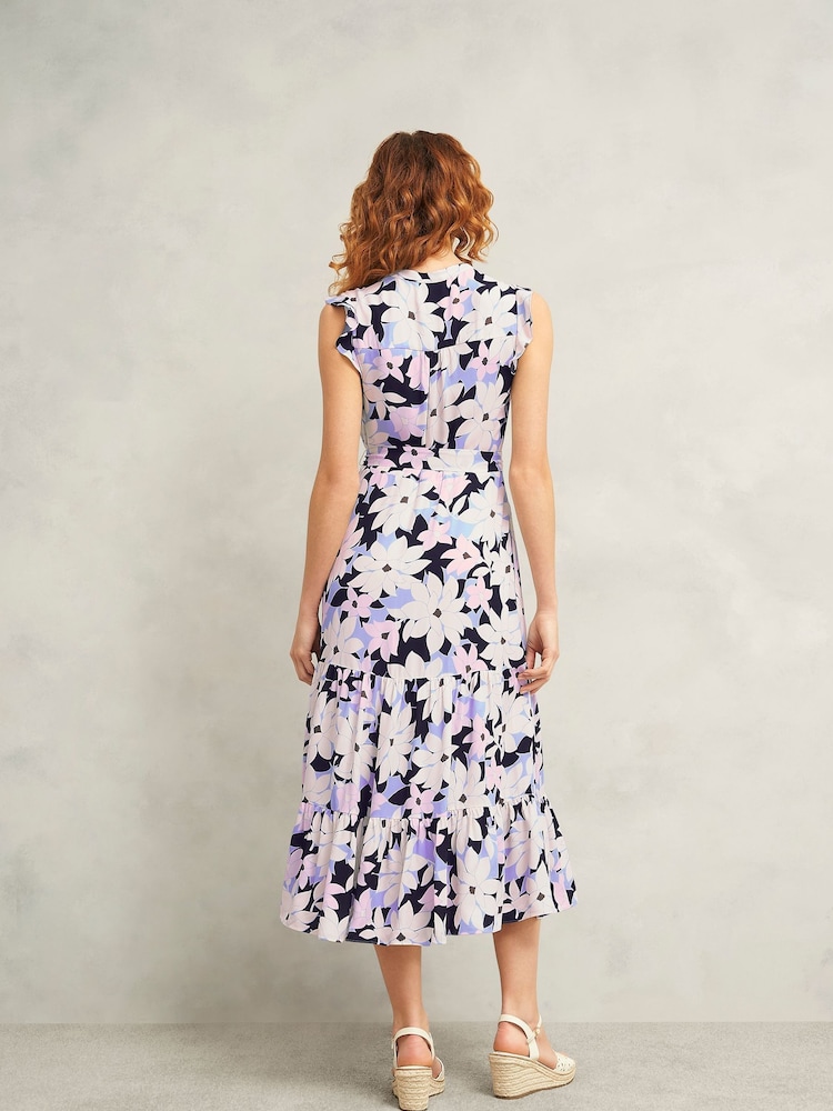 Hobbs White Petite Shauna Dress - Image 2 of 4 Hobbs White Petite Shauna Dress - Image 2 of 4