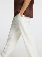 Selected Homme Loose Fit Drawstring Trousers With Linen - Imagem 2 de 4