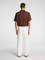 Selected Homme Loose Fit Drawstring Trousers With Linen - Imagem 3 de 4