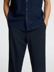 Selected Homme Loose Fit Drawstring Trousers With Linen - Imagem 2 de 4