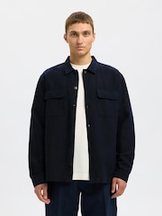 Selected Homme Long Sleeve Overshirt With Linen - Imagem 1 de 4