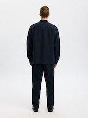 Selected Homme Long Sleeve Overshirt With Linen - Imagem 2 de 4