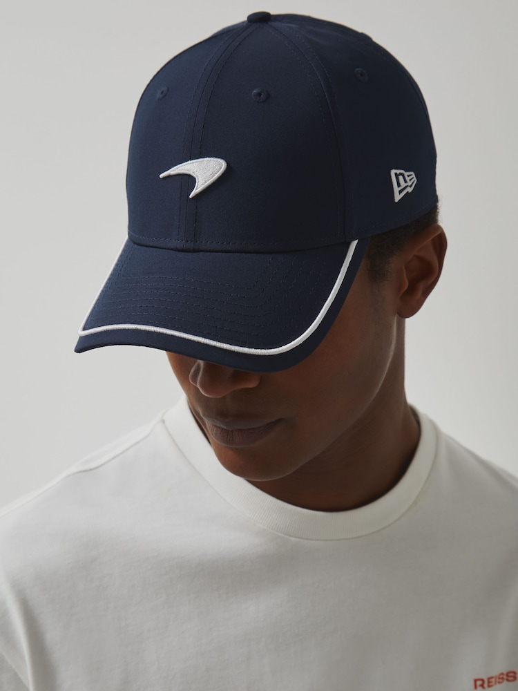 Reiss Navy 9Forty McLaren F1 Team Speedmark Logo Cap Unisex Fit - Image 1 of 5 Reiss Navy 9Forty McLaren F1 Team Speedmark Logo Cap Unisex Fit - Image 1 of 5