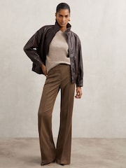 Reiss Oatmeal Neutral Mimi 100% Cashmere Crew-Neck Jumper - Image 4 of 7