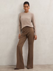 Reiss Oatmeal Neutral Mimi 100% Cashmere Crew-Neck Jumper - Image 6 of 7