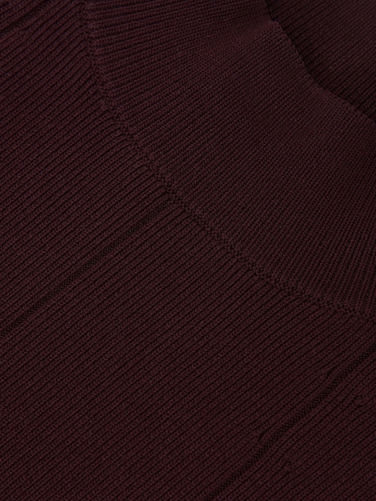 Reiss Burgundy Milan High Neck Sleeveless Top - Image 7 of 7
