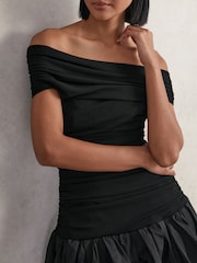 Reiss Pellie Off-Shoulder Puffball Mini Dress - Imagem 3 de 5