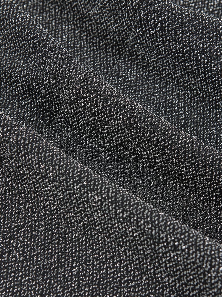 Reiss Silver Saraphina Metallic-Knit Long-Sleeve Top - Image 6 of 6