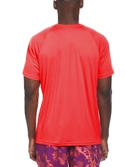 Nike Red Short Sleeve Sun Safe Hydroguard Rash Vest - Image 2 of 6