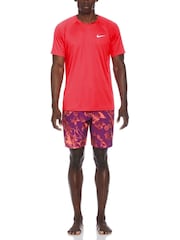 Nike Red Short Sleeve Sun Safe Hydroguard Rash Vest - Image 3 of 6