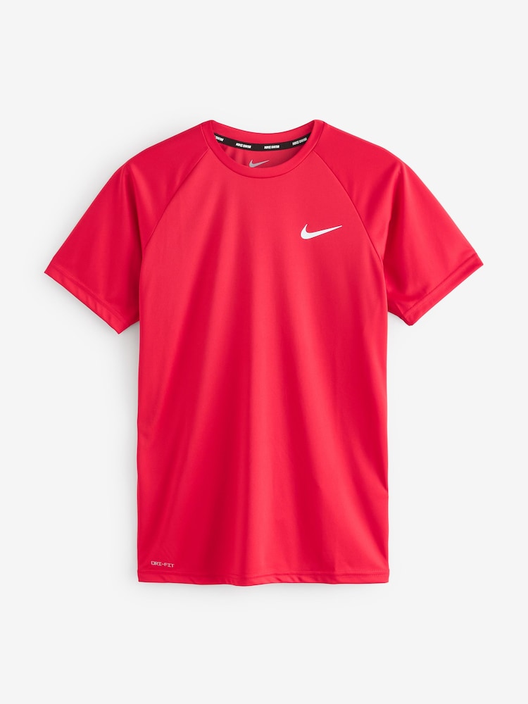 Nike Red Short Sleeve Sun Safe Hydroguard Rash Vest - Image 6 of 6