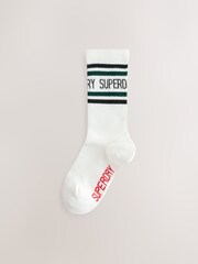 أبيض - Superdry Socks 3 Pack - صورة 4 من 6