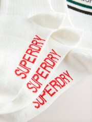 أبيض - Superdry Socks 3 Pack - صورة 5 من 6
