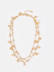 Mint Velvet Gold Tone Shell Necklace - Image 1 of 5