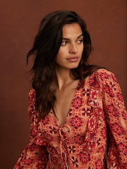 Mint Velvet Pink Floral Print Maxi Dress - Image 6 of 8