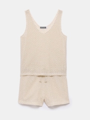 Mint Velvet Cream Metallic Beach Set - Image 7 of 8