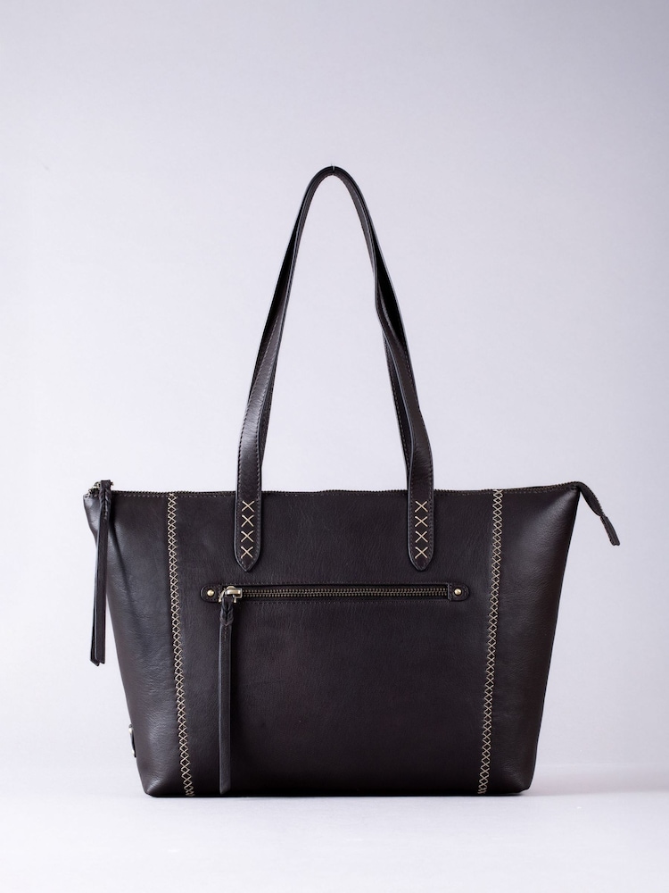 Brown - Lakeland Leather Castlerigg Tote Bag - Image 1 of 9