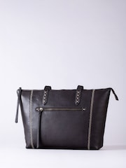 Brown - Lakeland Leather Castlerigg Tote Bag - Image 2 of 9