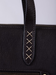 Brown - Lakeland Leather Castlerigg Tote Bag - Image 5 of 9