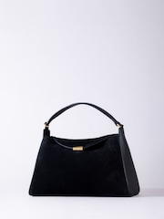 Lakeland Leather Black 'Herdwick' Suede and Leather Cross-Body Bag - Image 2 of 6