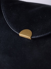 Lakeland Leather Black 'Herdwick' Suede and Leather Cross-Body Bag - Image 6 of 6