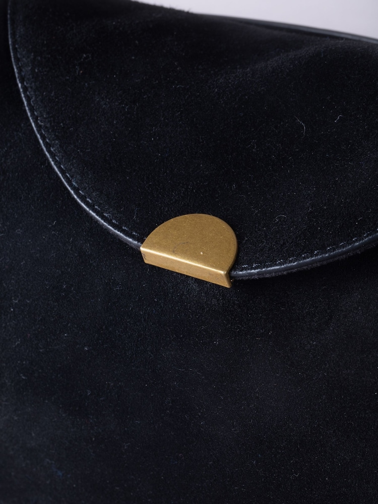 Lakeland Leather Black 'Herdwick' Suede and Leather Cross-Body Bag - Image 6 of 6