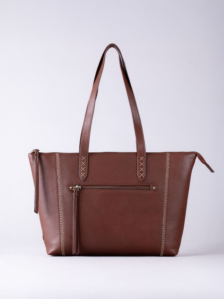 Natural - Lakeland Leather Castlerigg Tote Bag - Image 1 of 9