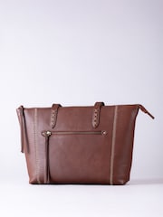 Natural - Lakeland Leather Castlerigg Tote Bag - Image 2 of 9