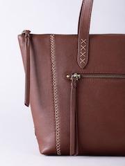 Natural - Lakeland Leather Castlerigg Tote Bag - Image 3 of 9
