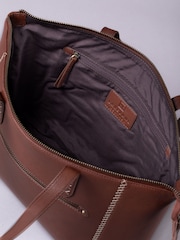 Natural - Lakeland Leather Castlerigg Tote Bag - Image 9 of 9