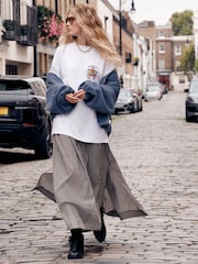 Blue Coatigan Bomber Jacket - Image 4 of 4