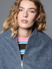 Blue Coatigan Bomber Jacket - Image 5 of 8