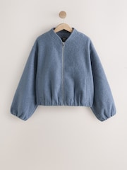 Blue Coatigan Bomber Jacket - Image 6 of 8