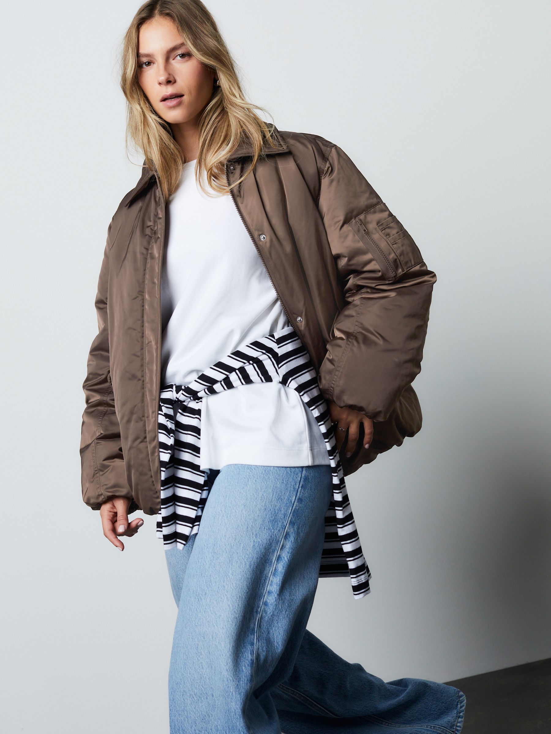 Buy Chocolate Brown Shower Resistant Bomber Jacket from Next Australia