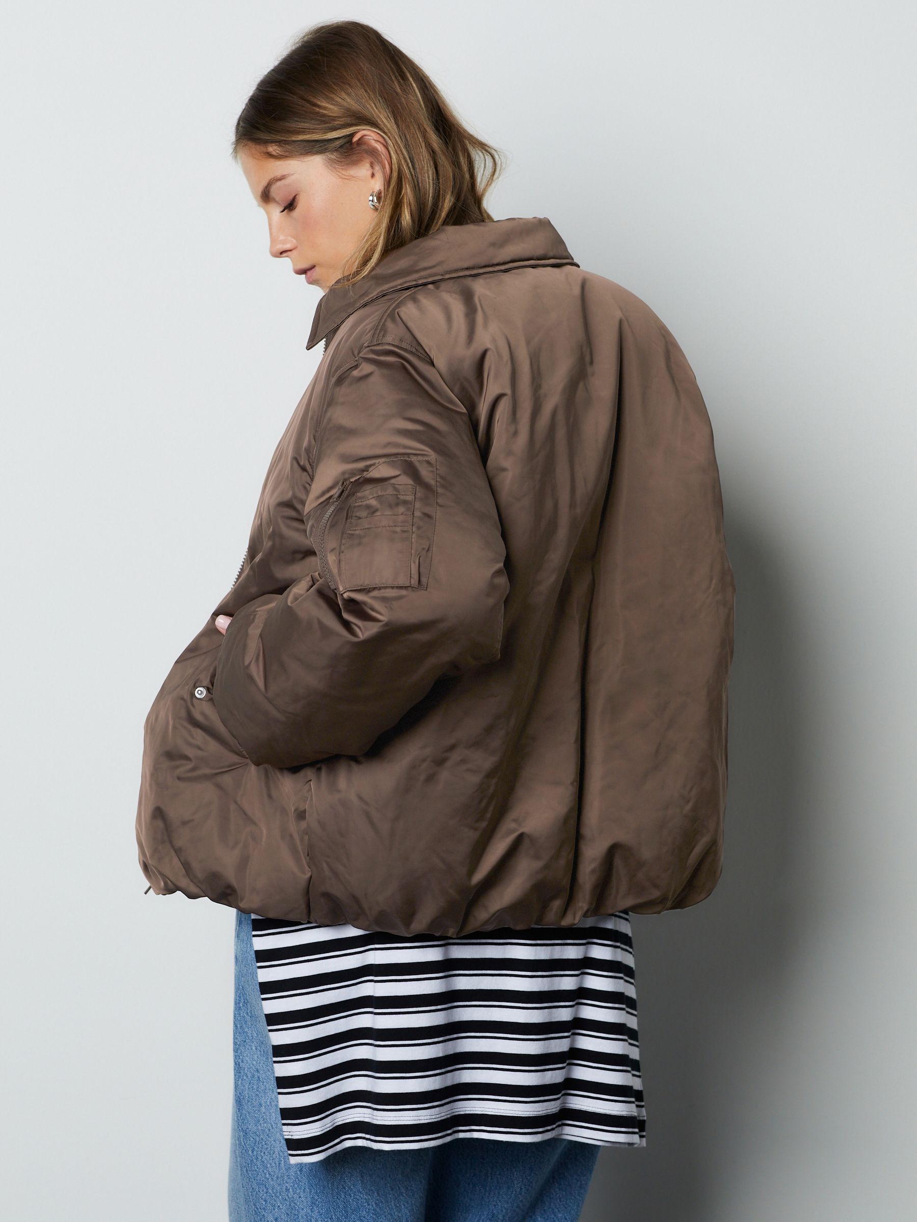 Buy Chocolate Brown Shower Resistant Bomber Jacket from Next Australia