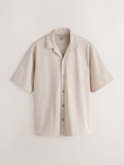 Brown/Black/Neutral Regular Fit Short Sleeve Revere Collar Jersey Shirts 3 Pack - Image 3 of 6