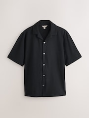 Brown/Black/Neutral Regular Fit Short Sleeve Revere Collar Jersey Shirts 3 Pack - Image 7 of 9