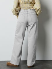 Grey Denim Wide Leg Joggers Waist Jeans - Image 3 of 8