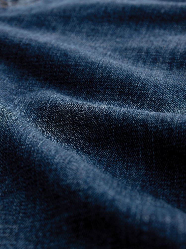 دنيم أزرق داكن - بنطلون جينز Bootcut بخصر متوسط - صورة 10 من 10