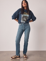 Mid Blue Slim Mid Rise Stretch Jeans - Image 1 of 4