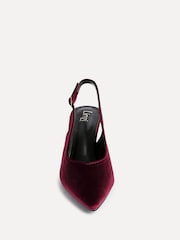 Linzi Red Finesse Pointed Slingback Stiletto Court Heels - Image 3 of 5