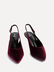 Linzi Red Finesse Pointed Slingback Stiletto Court Heels - Image 4 of 5
